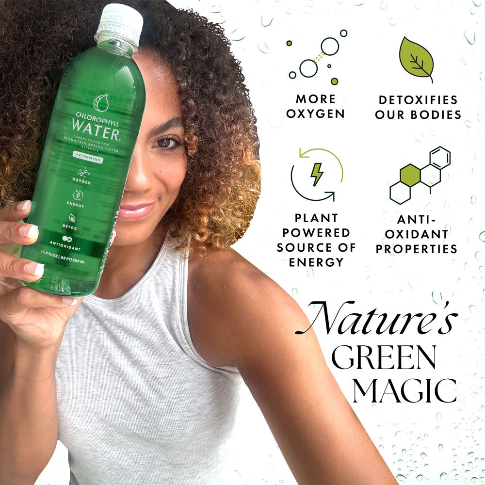 Chlorophyll Water® (Case of 12): Chlorophyll & Ultra-Purified Water with Essential Vitamins A, B12, C and D3