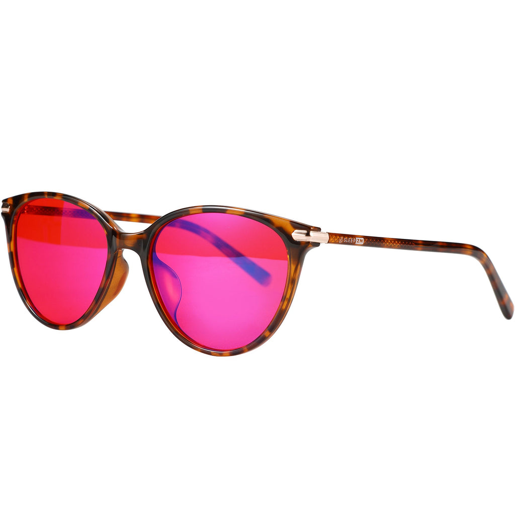 SleepAidMax Red Jen Blue Light Glasses – Tortoise